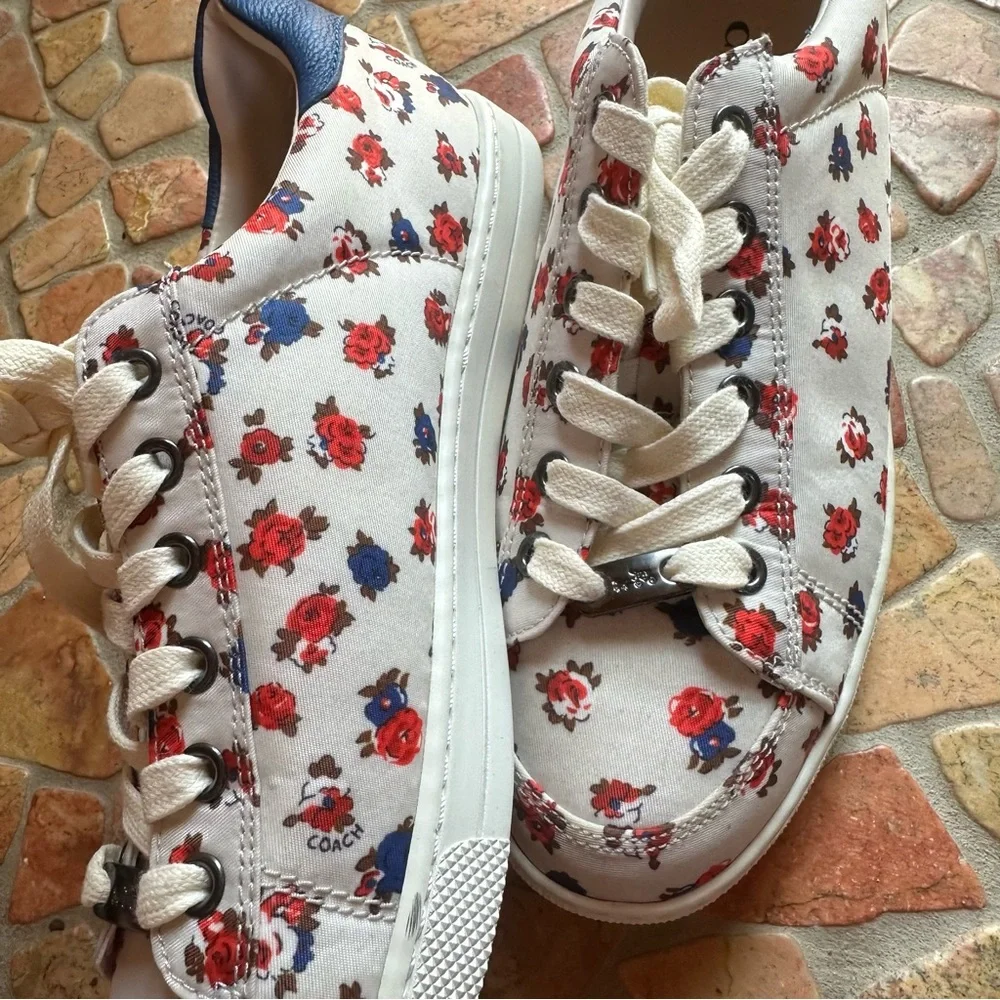 Coach NWT floral sneakers 8.5 - Picture 6 of 8